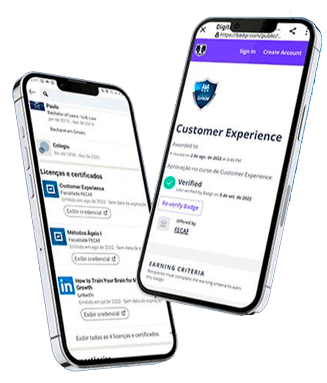 Certificados no celular